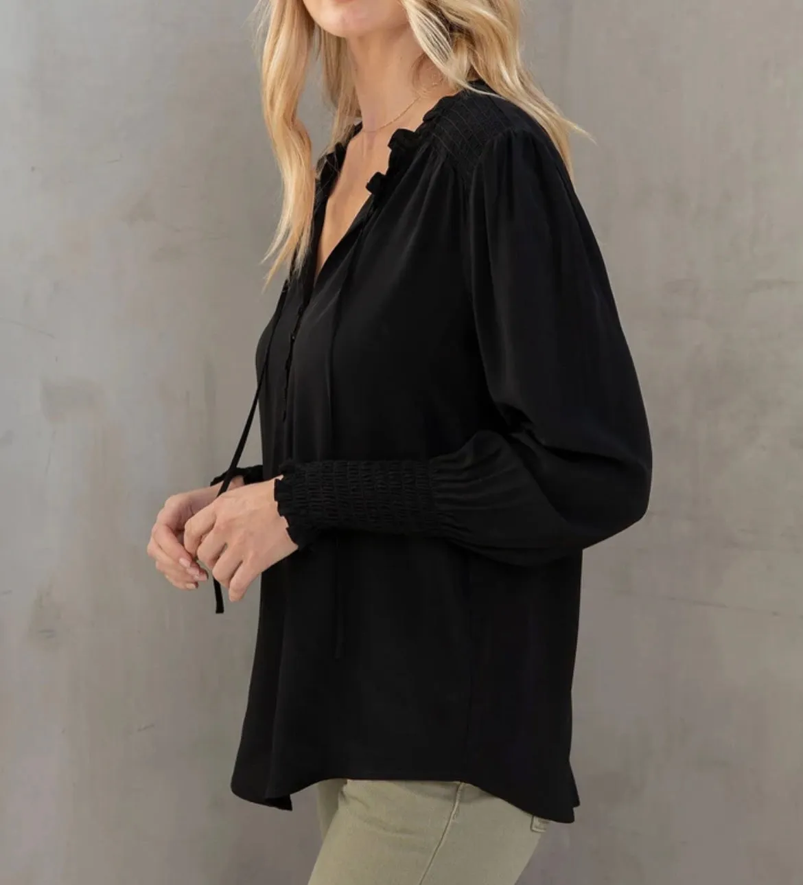 Time Flies Silky Blouse