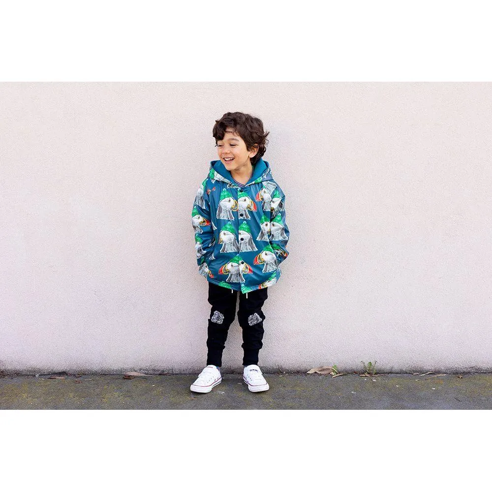 Toasty Puffin Raincoat - Teal