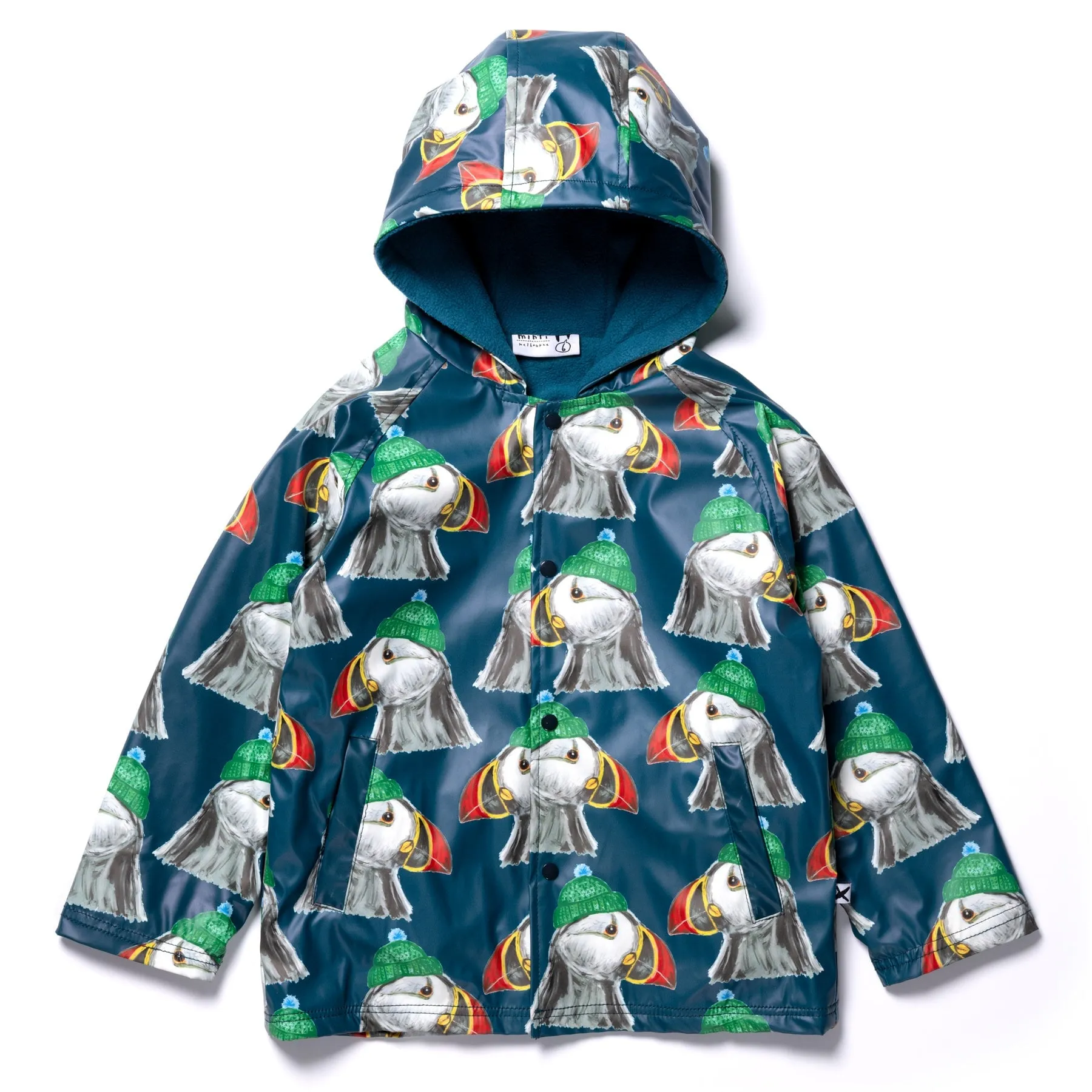 Toasty Puffin Raincoat - Teal