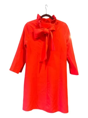 Tuckernuck ruffle neck mod dress red small