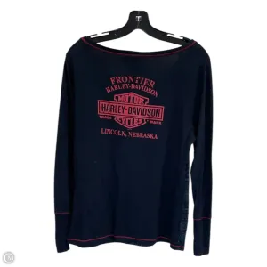Tunic 3/4 Sleeve By Harley Davidson In Black & Red, Size: L