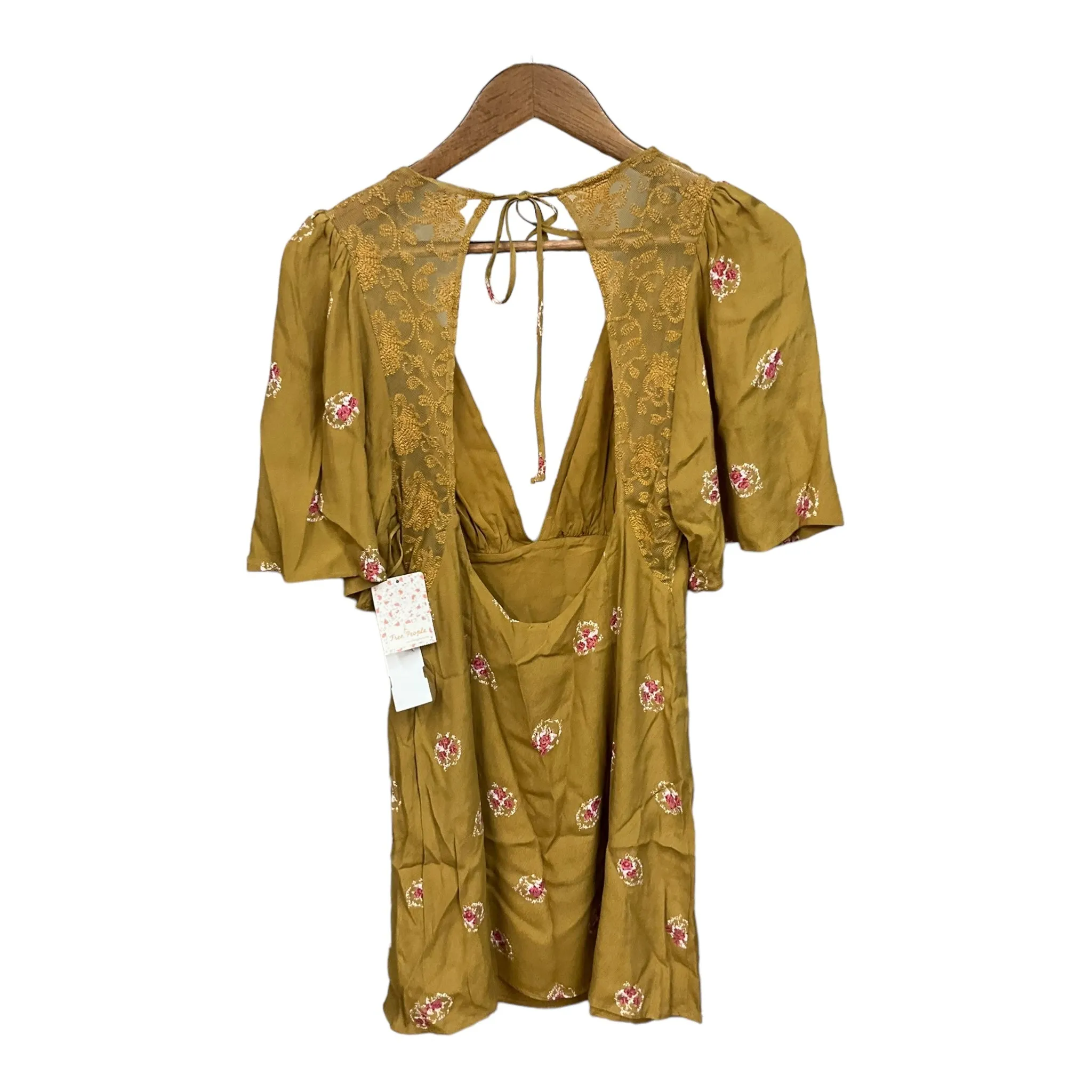Tunic Short Sleeve By Free People In Green, Size: S
