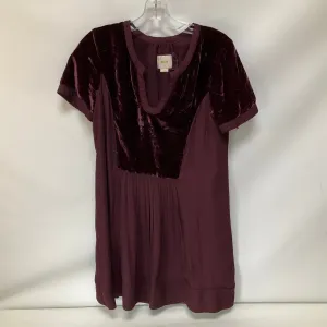 Tunic Short Sleeve By Maeve In Maroon, Size: M