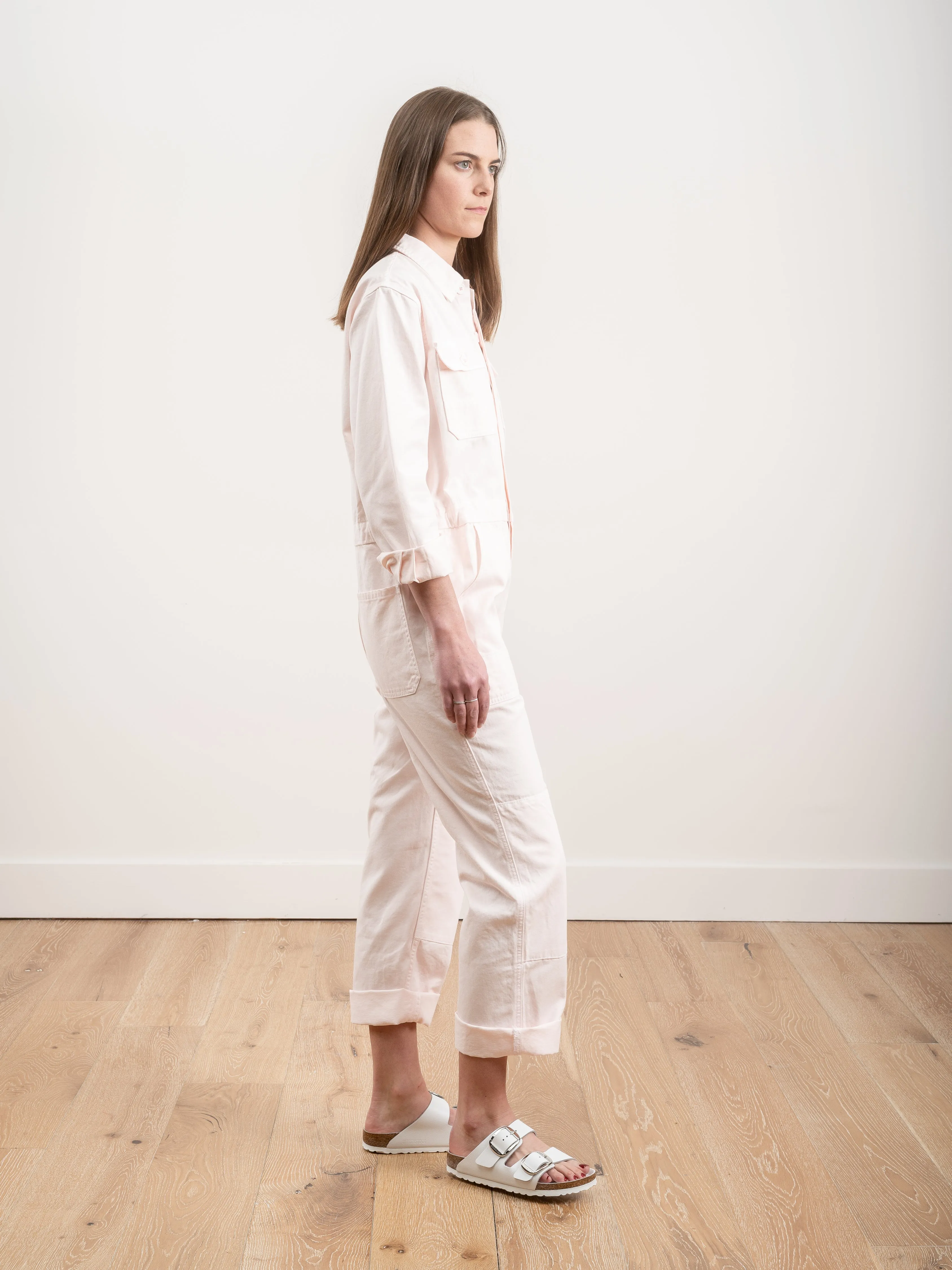 twill jumpsuit - blush