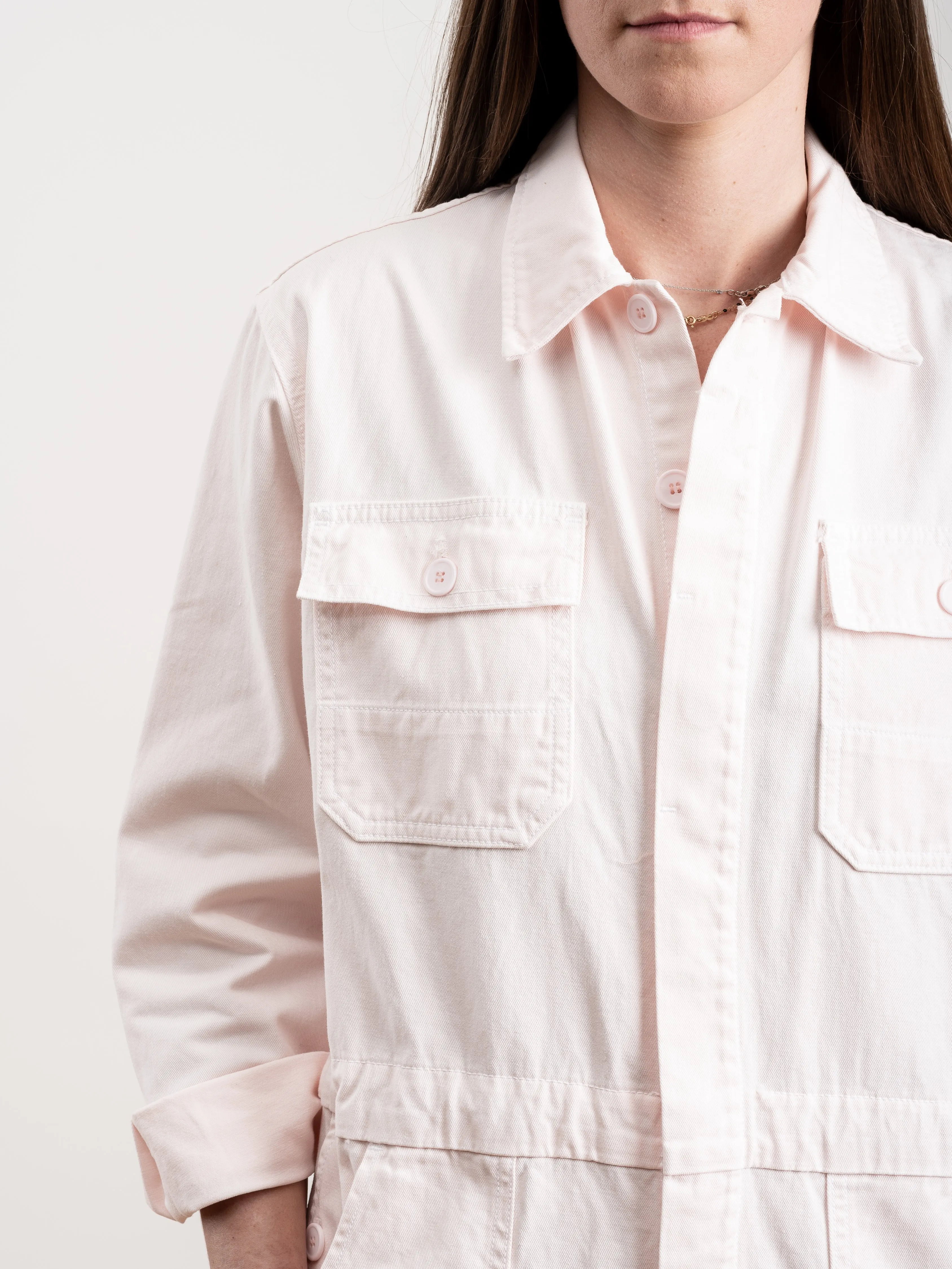 twill jumpsuit - blush