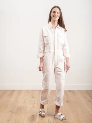 twill jumpsuit - blush
