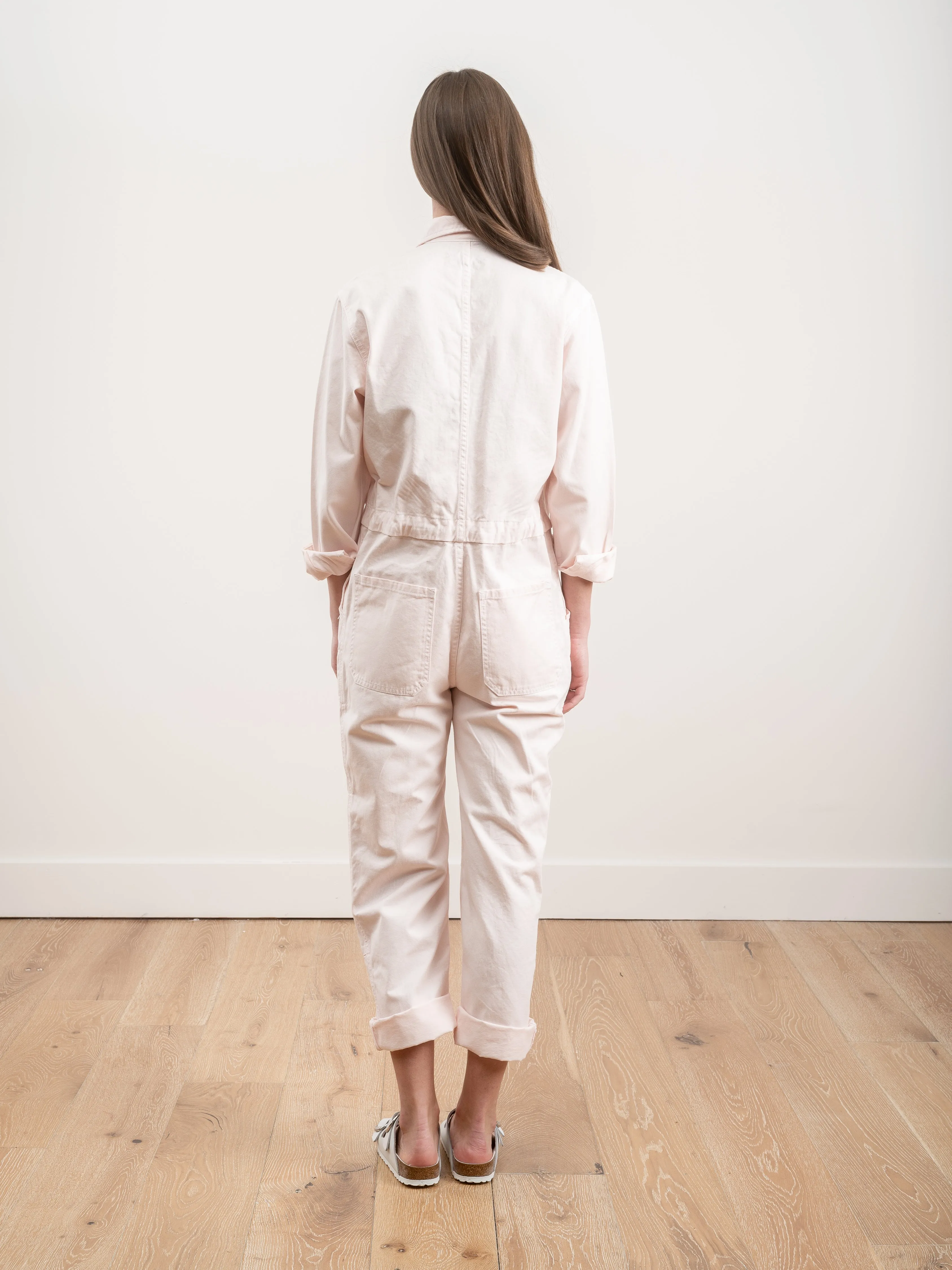 twill jumpsuit - blush