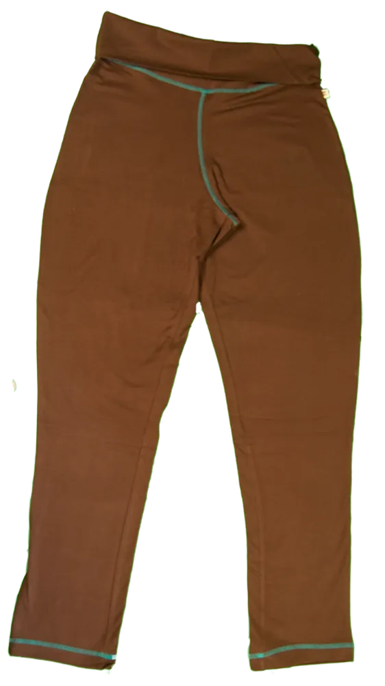 TwOOwls Brown/Blue Women's Loosefit Leggings -100% organic cotton