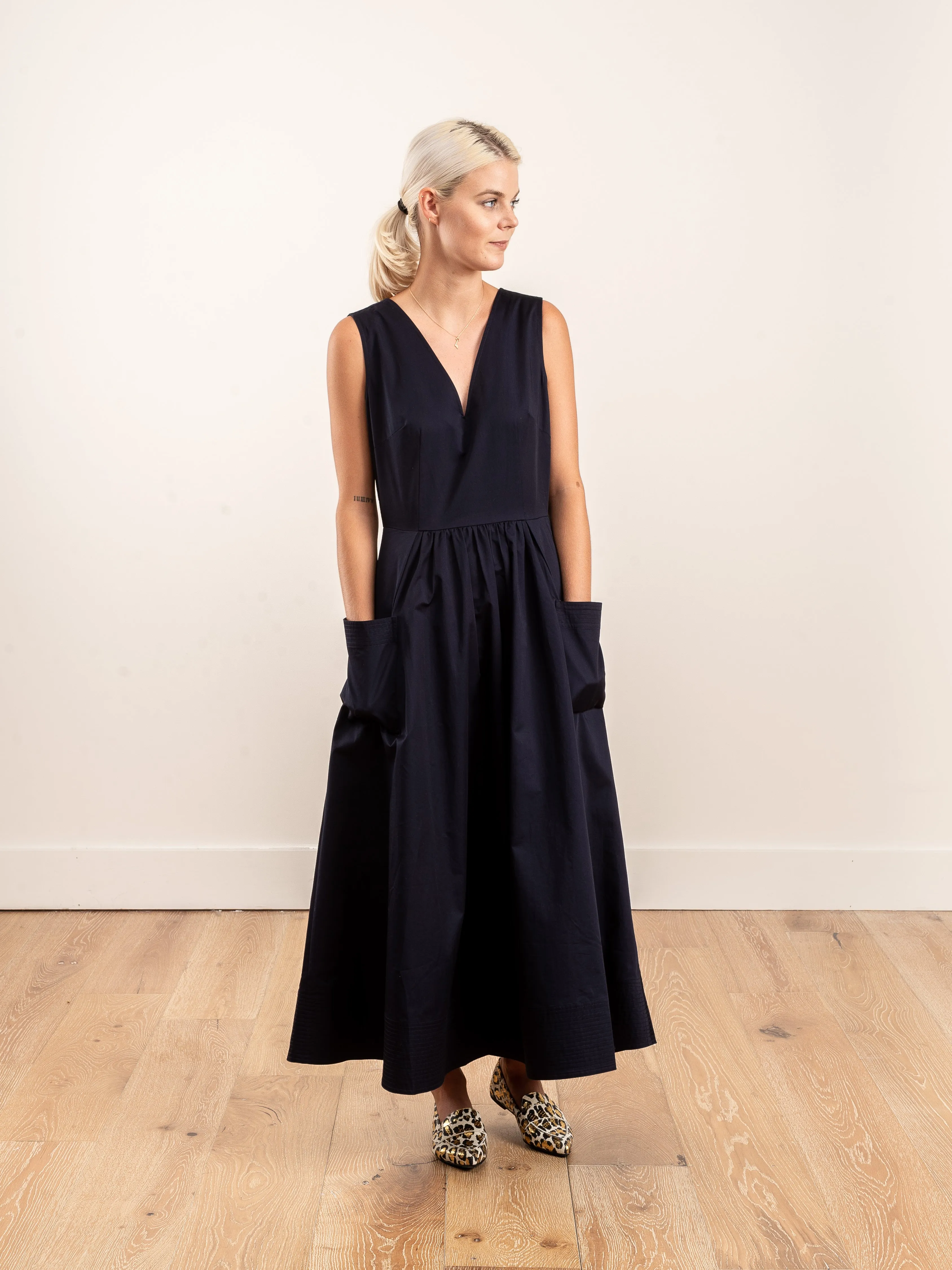 v-neck dress