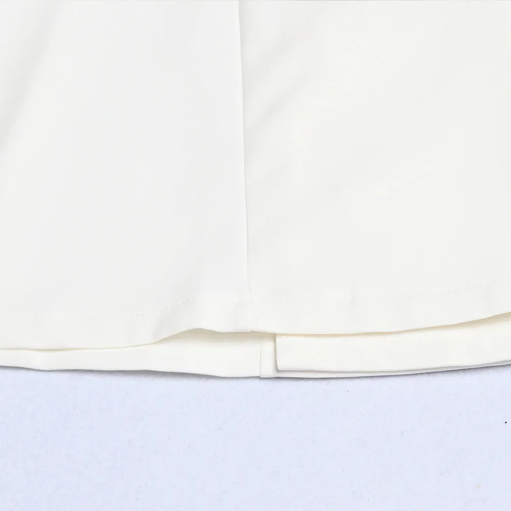 V-shaped Suit Collar Loose Mid-length Windbreaker Trumpet Sleeve Mosaic Ruffle