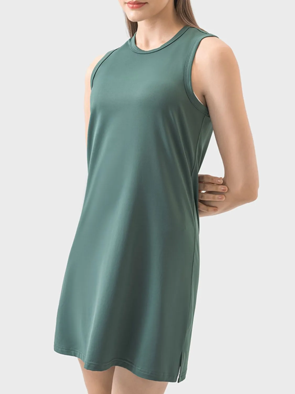Vanna Round Neck Sleeveless Active Dress
