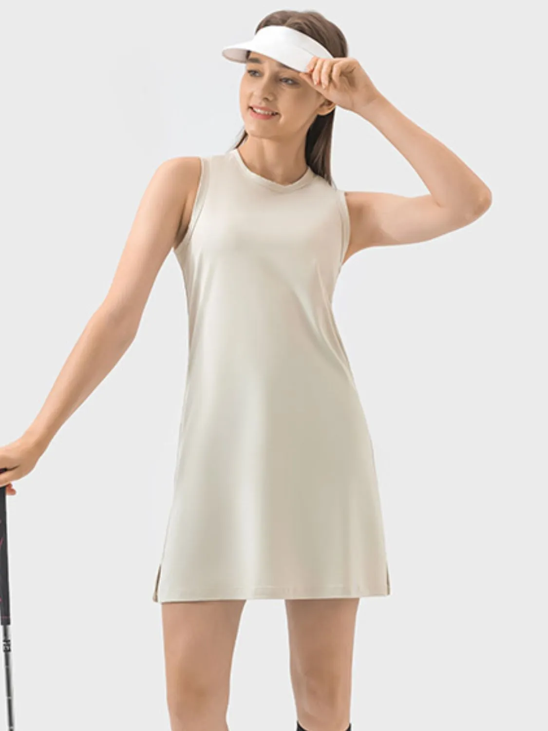 Vanna Round Neck Sleeveless Active Dress