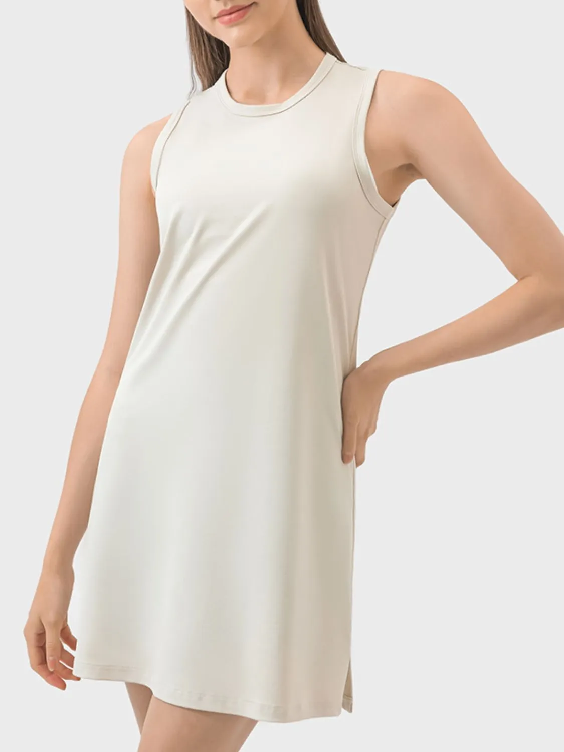 Vanna Round Neck Sleeveless Active Dress
