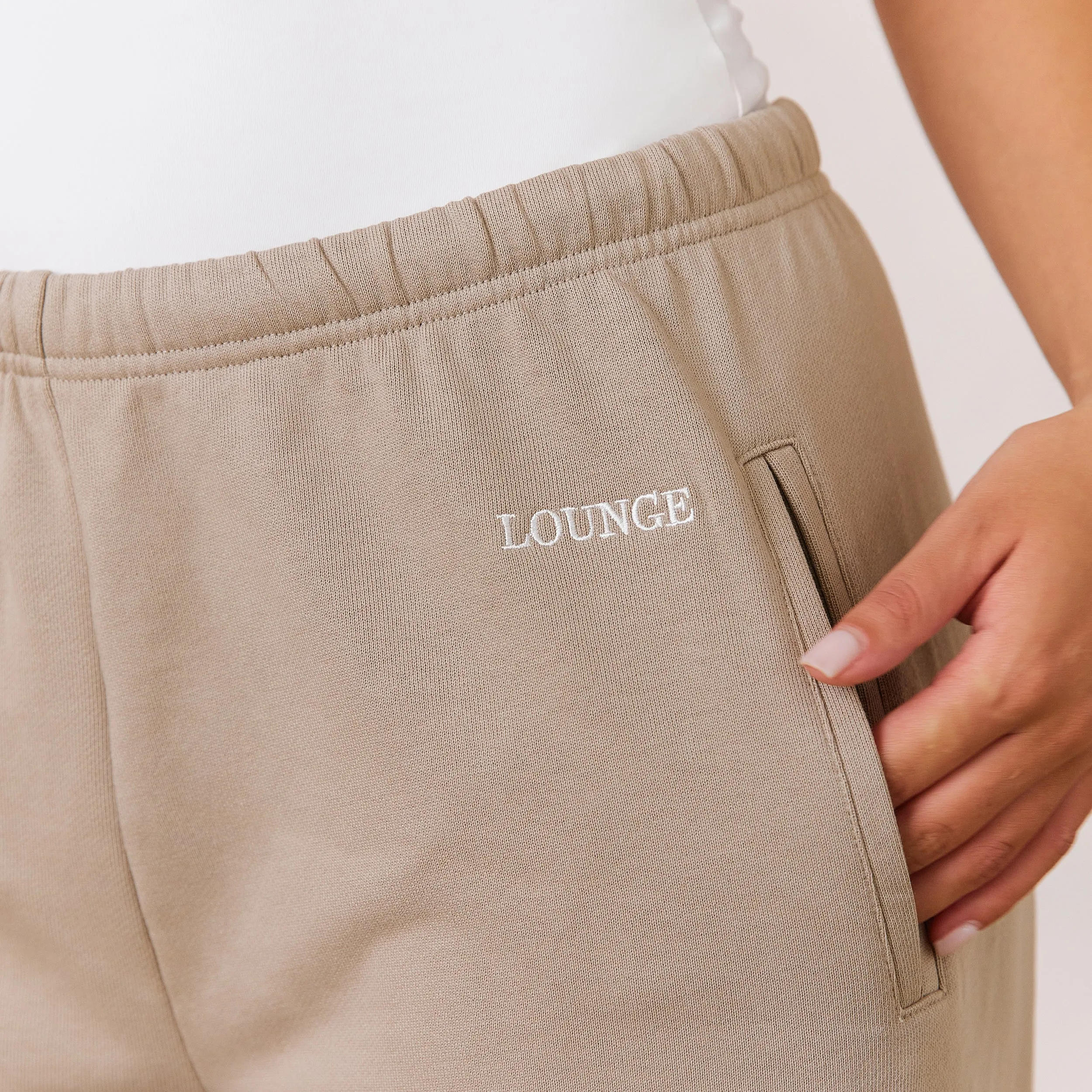 Varsity Pantalon de Jogging Droit - Avoine