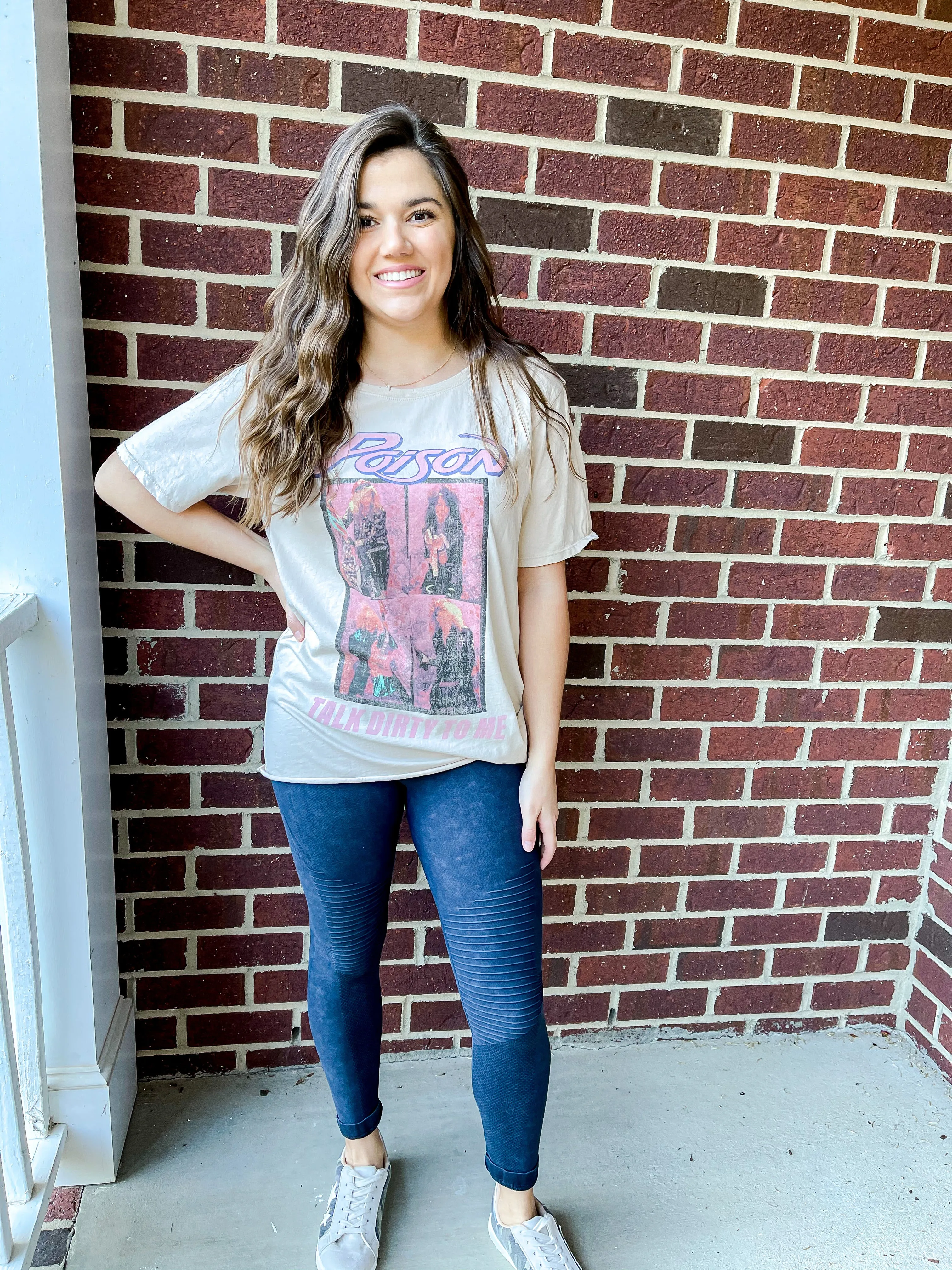 Washed Moto Leggings