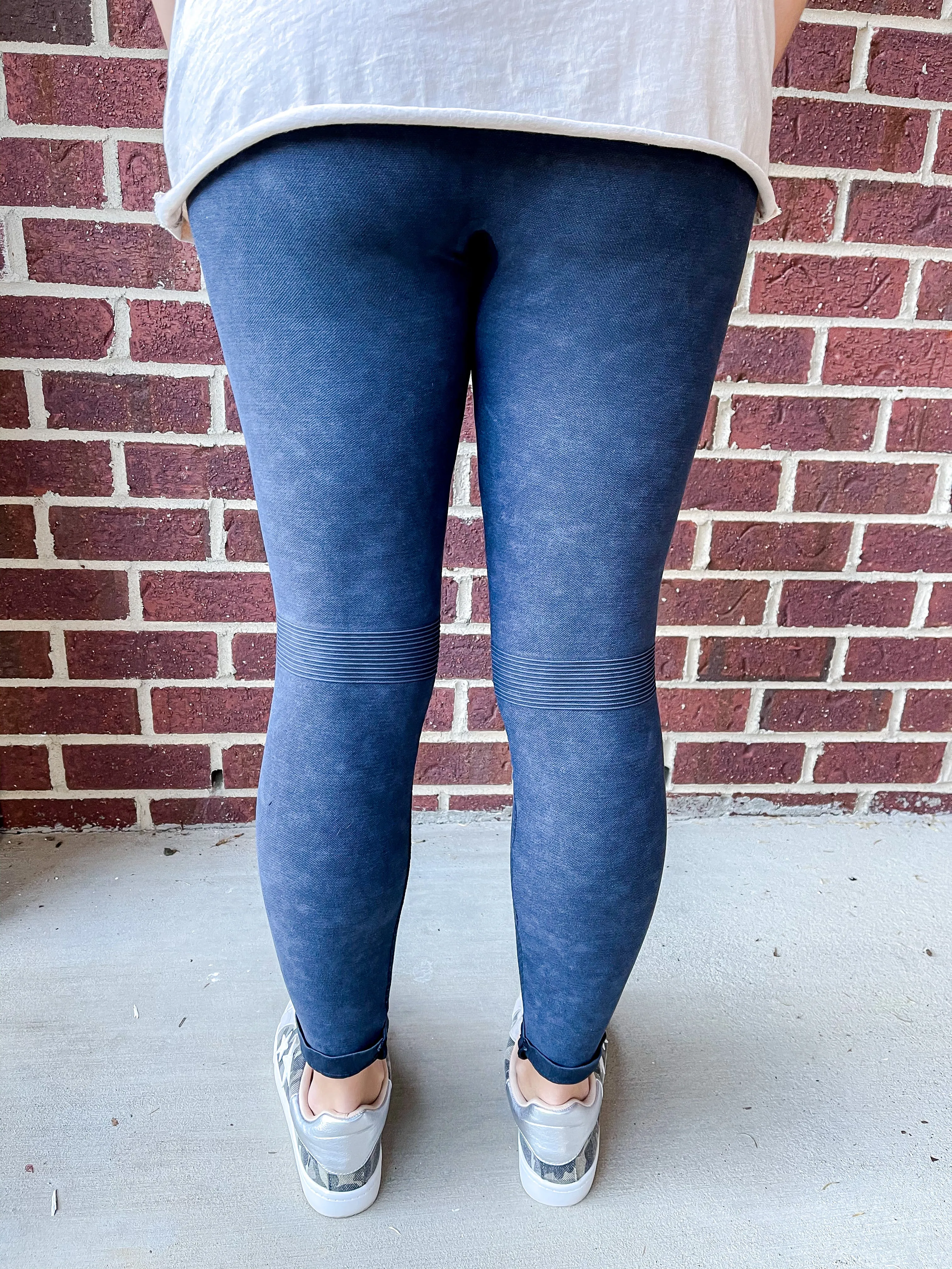 Washed Moto Leggings
