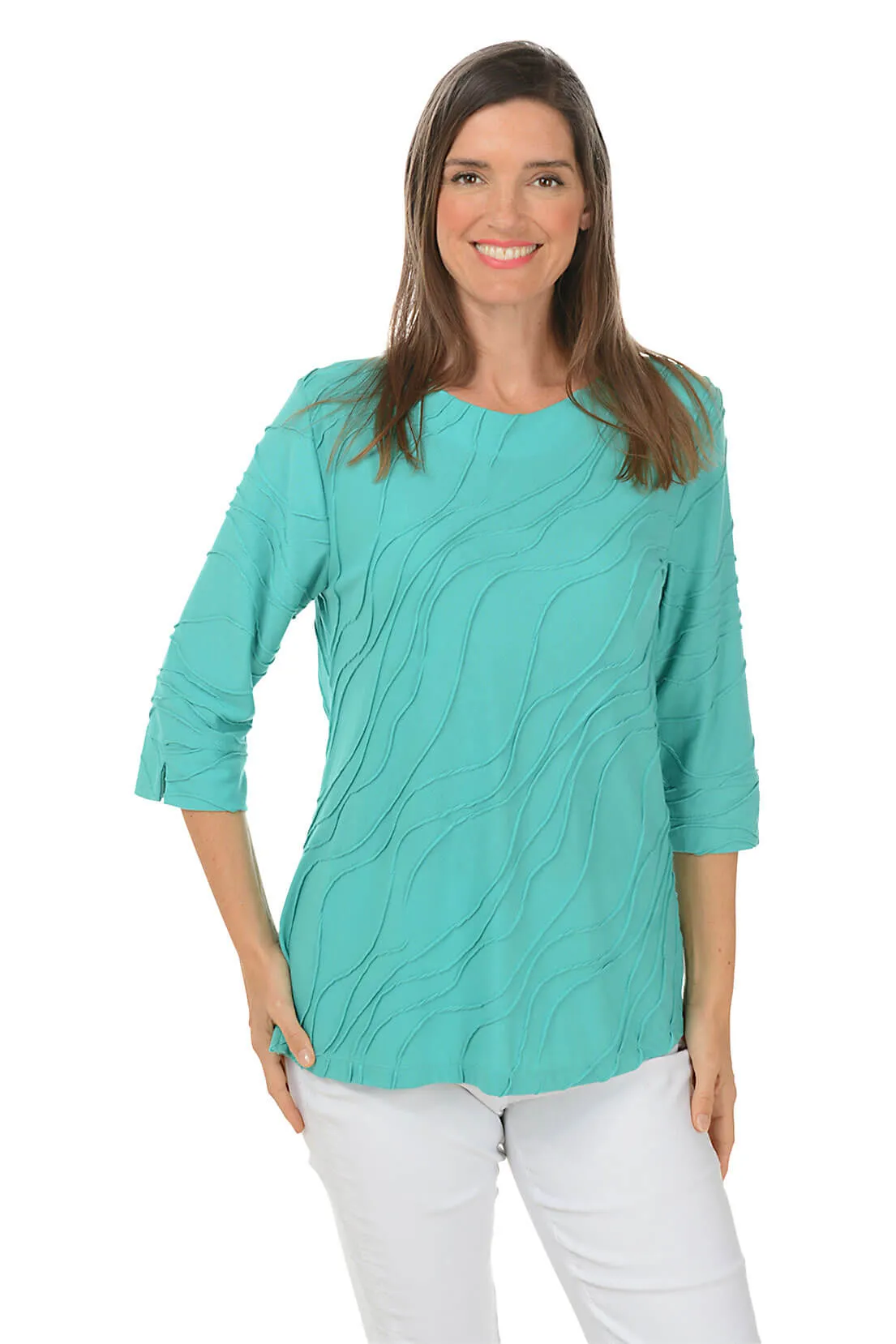 Wave Seam Knit Tunic