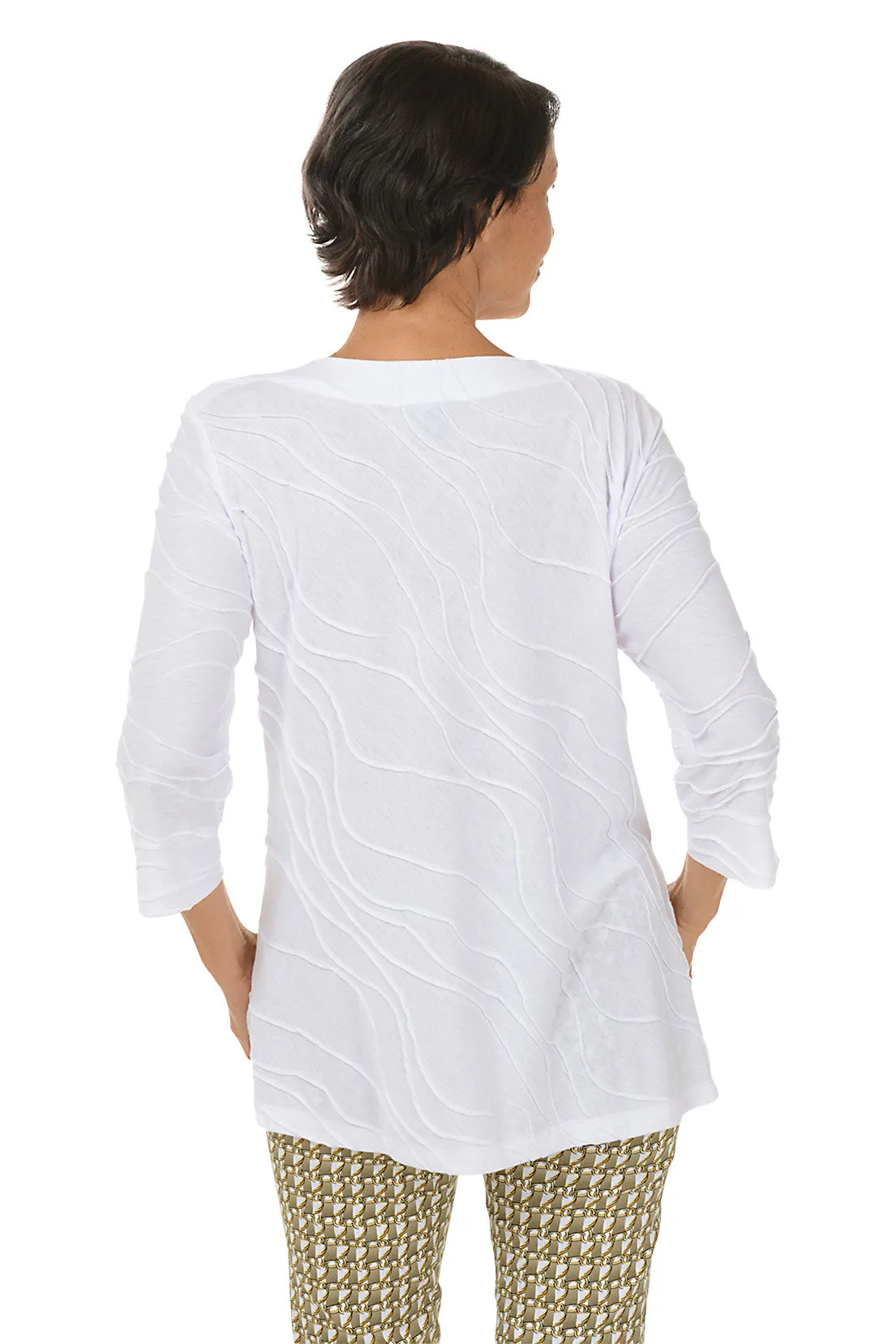 Wave Seam Knit Tunic