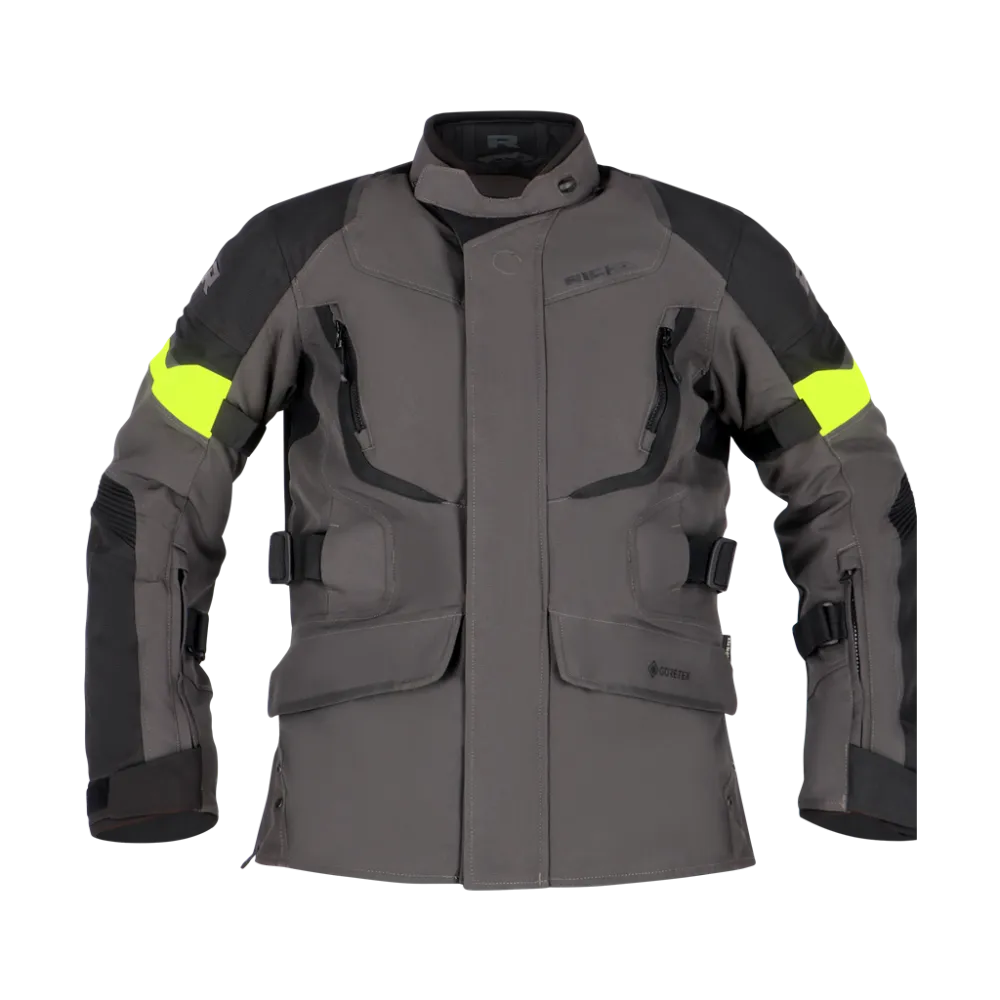 Women Moto Jacket Richa Cyclone 2 Gore-Tex Jacket, Gray/Yellow