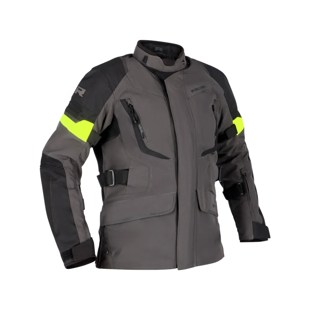 Women Moto Jacket Richa Cyclone 2 Gore-Tex Jacket, Gray/Yellow