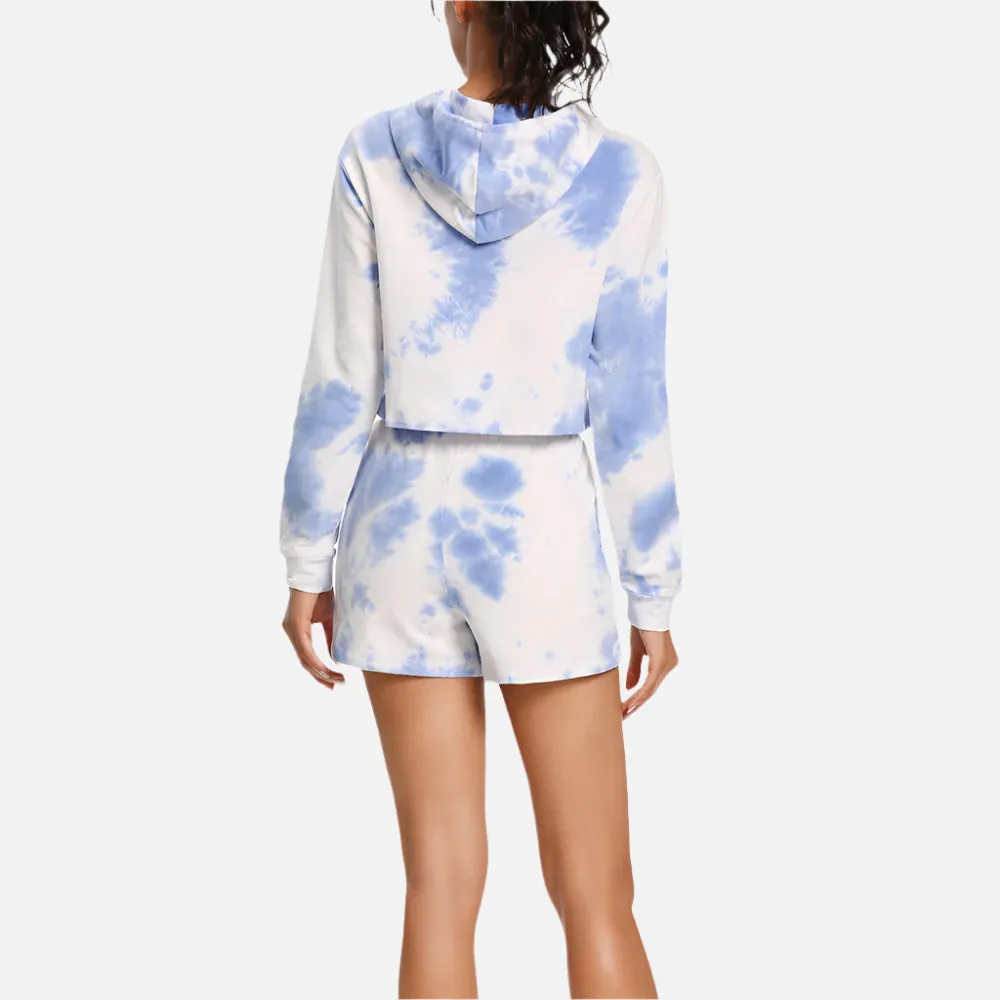 Women's Tie-Dyed Hoodie & Jogging Pants Set