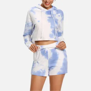 Women's Tie-Dyed Hoodie & Jogging Pants Set