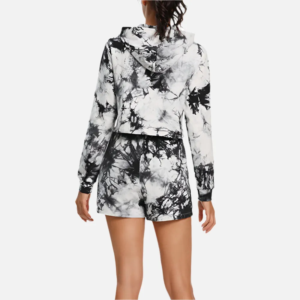 Women's Tie-Dyed Hoodie & Jogging Pants Set
